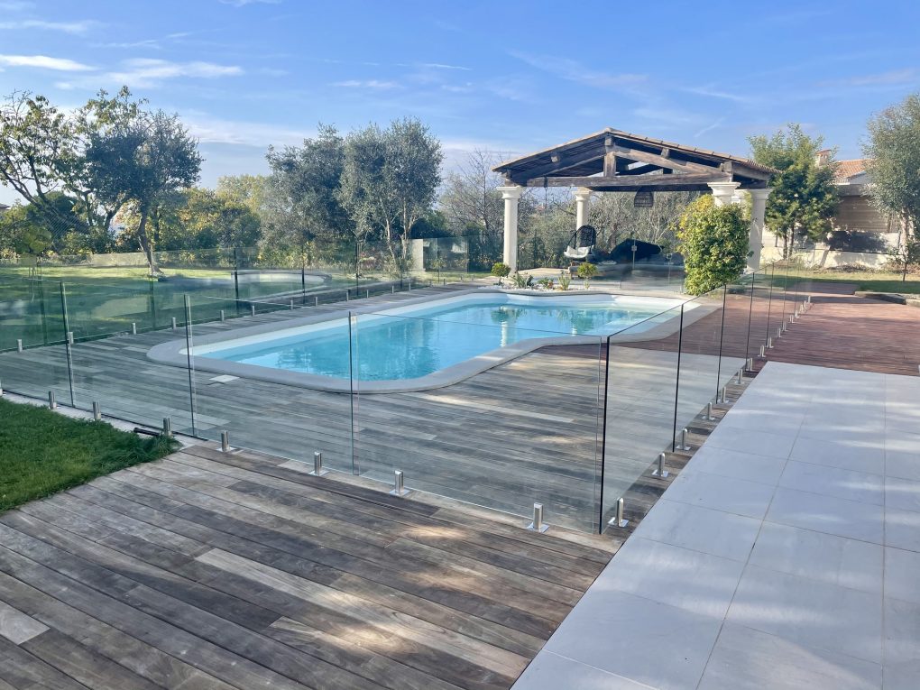 Cloture Verre Jardin Piscine Villa