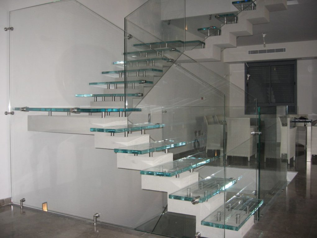 Escalier Verre Interieur Luxe